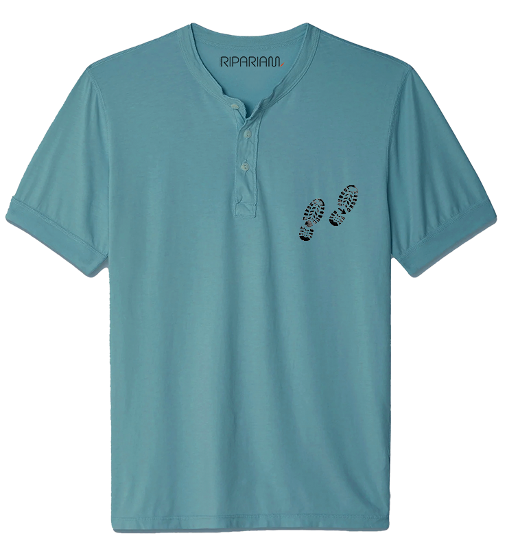 Ripariam <span></span> Camiseta Azul <b>Pisadas Unisex </b>