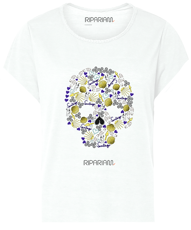 Ripariam <span></span> Camiseta estampada de mujer <b> Blanca</b>